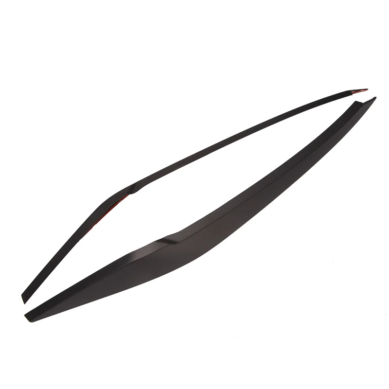 A61E-1Pair Front Headlight Eyelids Eyebrow Trim Sticker for VW Polo-Molding Lamp Eyebrow Strips Lid Cover B