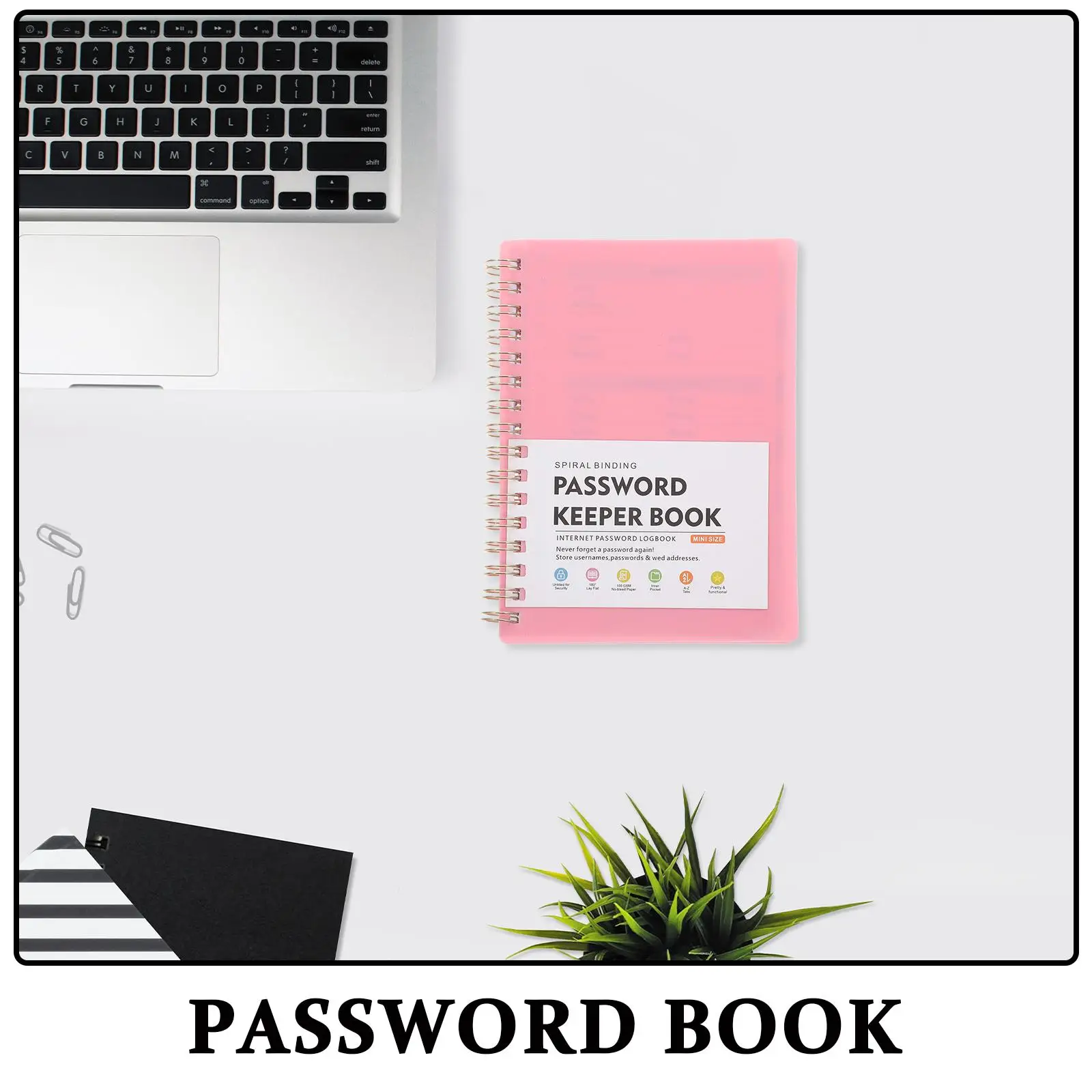 Password Book Small Spiral Internet Address Notebook Portable Notepad Colorful Tabs Websites Addresses Storage