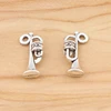 50 Pieces Silver Color Double Sided Trumpet Horn Musical Instrument Charms Pendant For DIY Necklace Making Finding Accessories 3