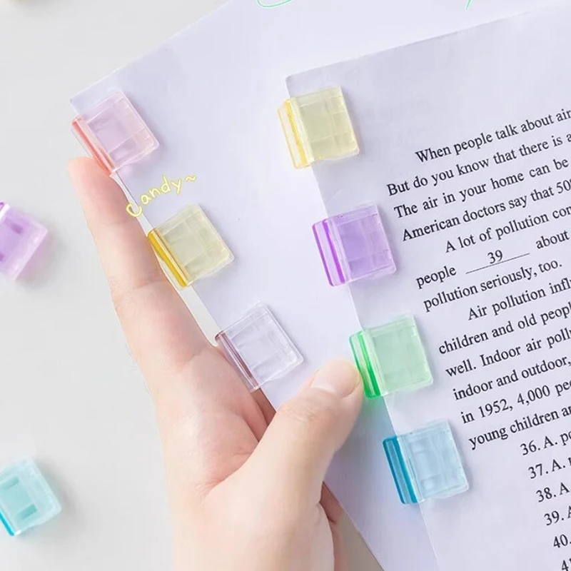 Binder Clips Paper Clips Jelly Color Paperclips For A4 Paper File Documents