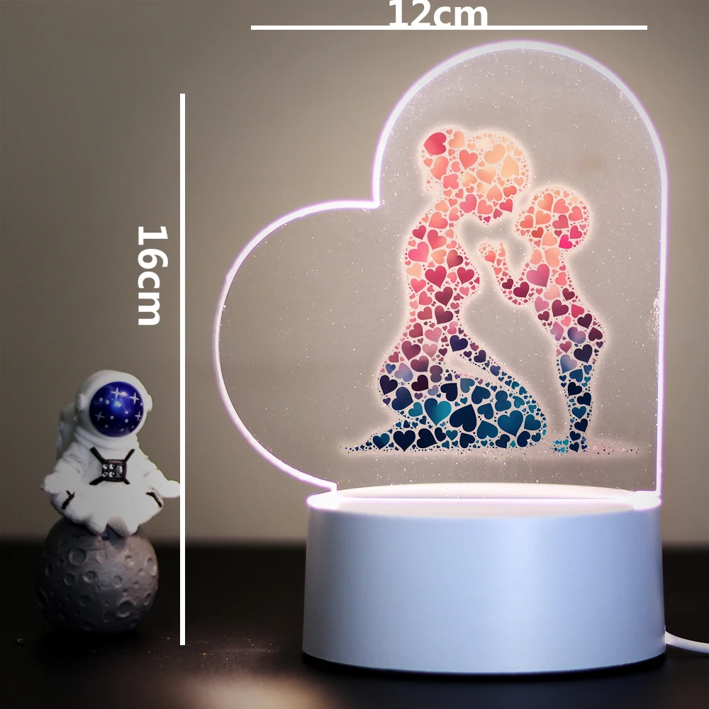 엄마와 아이 침실 장식에 대 한 3D Led 밤 램프 생일 선물 홈 룸 장식 Nightlight에 대 한 Led 밤 빛