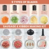 Meat Grinder Electric multifunctional household Stainless Steel automatic enema cutting machine Sausage Maker Kibbe Kit 5