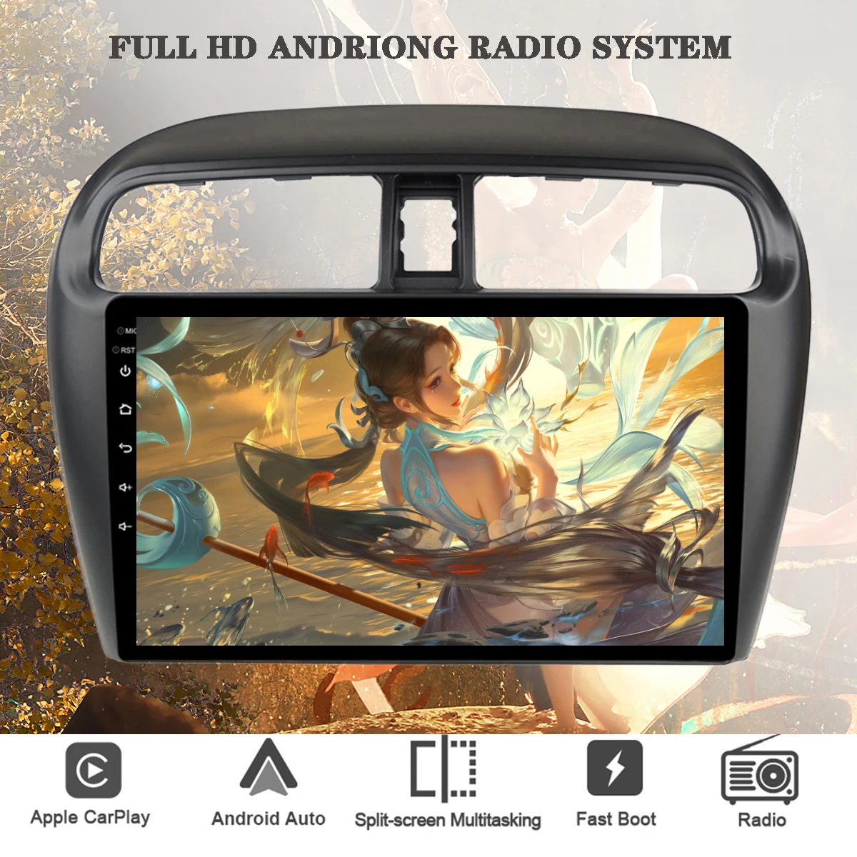 

For Mitsubishi Mirage 2012 - 2018 Car Radio Video Audio A/V DVD Player Tape Recorder Head Unit With GPS Navi Carplay 4G Lte WIFI