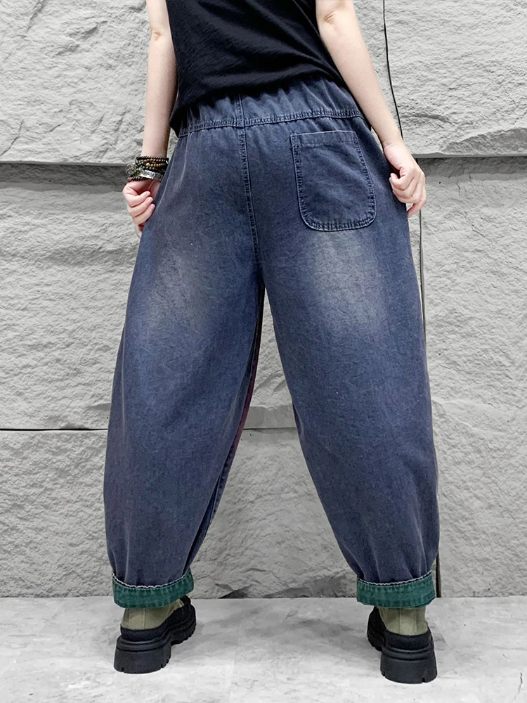 Amax luluE 2024 Spring Jeans Women Fashion Loose Vintage