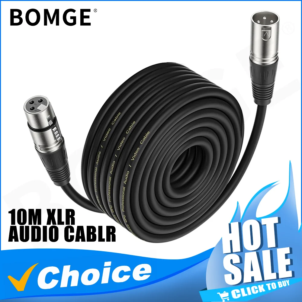 Audio Cable 10M provide good signal transmission performance for home professional recording studios concerts churches
