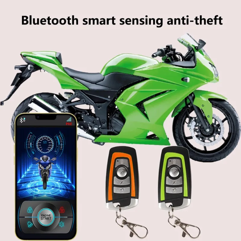Alarme antivol pour moto transfrontalière 026LYZZ, contrôle sans fil par téléphone mobile Bluetooth, fonction de détection PKE, démarrage en un clic 1