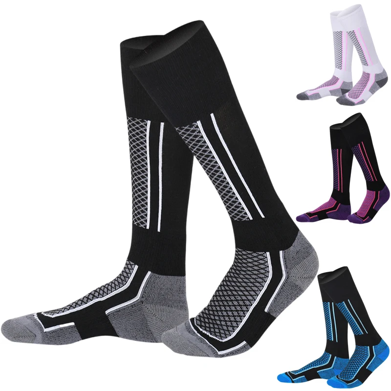 Sport Ski Socks Performance Knee High Thermal Cushion Mountaineering Sock Women Men for Skiing Snowboarding Cold Weather