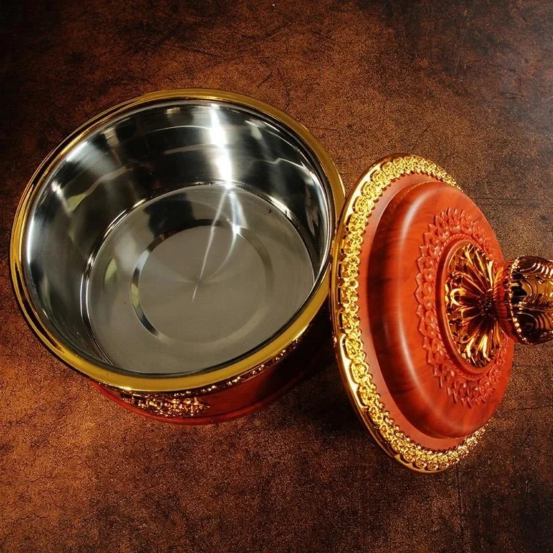 Tibetan Brown Toba Jar Food Bottle Organizer Tantric Metals Handicraft Buddhist Auspicious Tribute Home Gift Desktop Decorative 2
