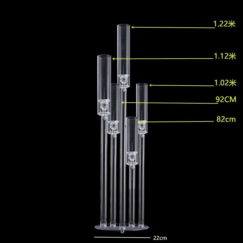 

10 pcs Acrylic crystal candelabra wedding centerpieces clear candle holder wedding ceremony event party decoration