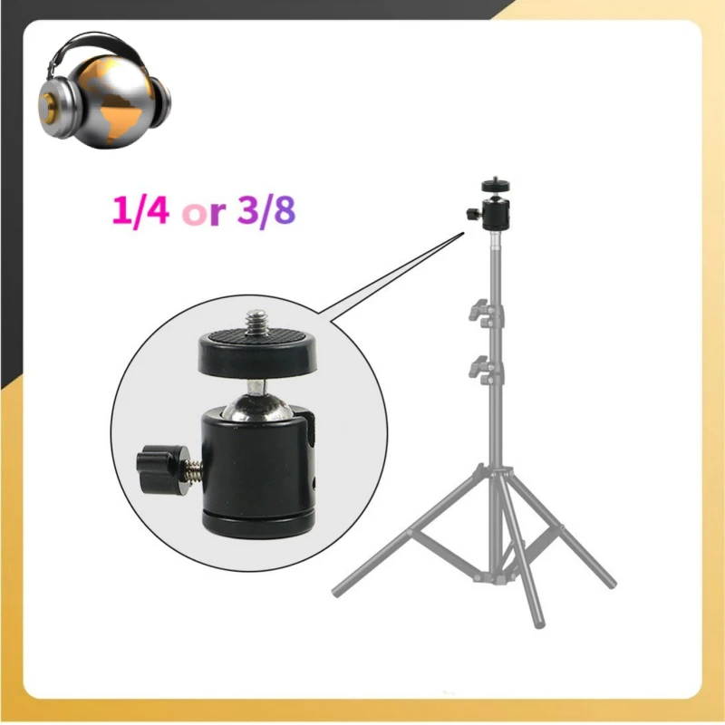 

1/4" 3/8" Ball Head Screw Tripod Mount 360° Rotating Bracket Base Adapter For DSLR Camera Tripod Monopod Camcorder Light Stand