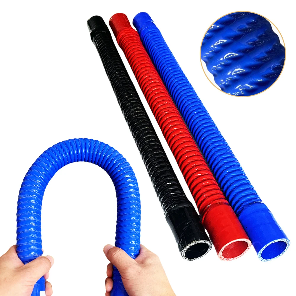 Silicone Tube Blue Universal Car Silicone Flexible Hose Air Intake Pipe Radiator Supercharger Intercooler Tube Rubber Joiner And Two Clamps