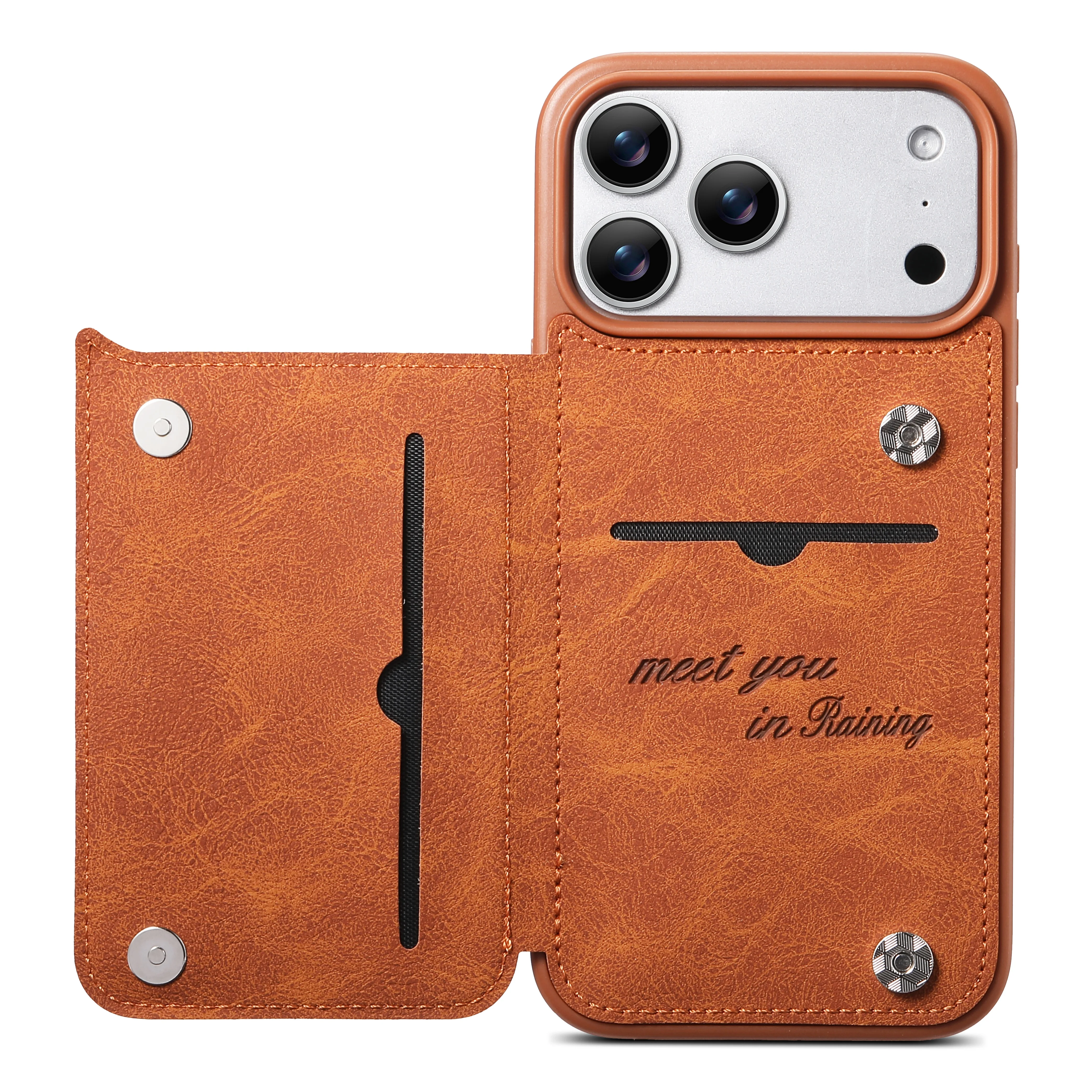 Deluxe Flip Wallet Phone Case with Kickstand and Magnetic Clasp