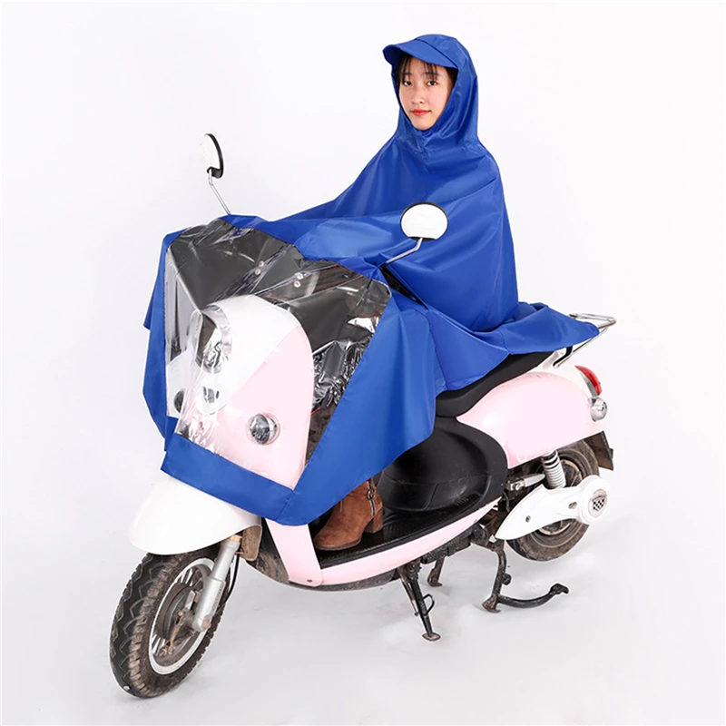 High Quality Mens Womens Cycling Bicycle Bike Raincoat Rain Cape Poncho Hooded Windproof Rain Coat Mobility Scooter Cover