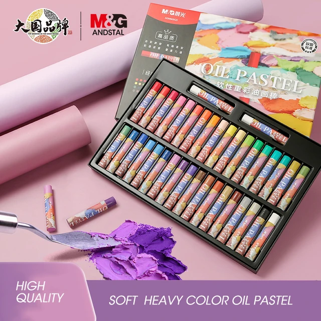 AXEARTE Soft Oil Pastels Set, 52 Colors Vibrant Creamy Oil Pastels Set with  Painting Scraper, Art Supplies for Drawing, Blending, Layering, and