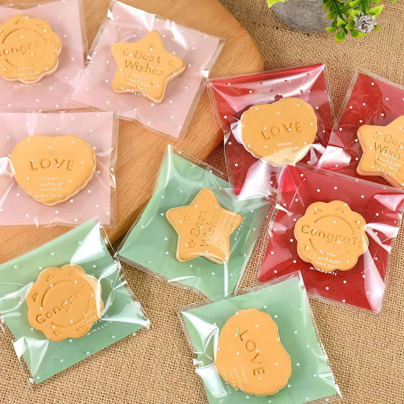 50 Stück/Set selbstklebende Kekstüten mit Punktemuster, niedliche Geschenkverpackung für Süßigkeiten, für Hochzeit, Geburtstag, Party, Gastgeschenke, Verpackung, Dekoration – Detail 12