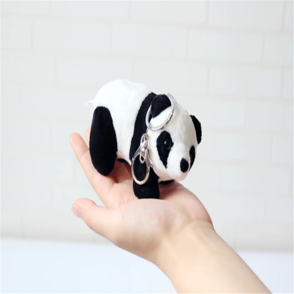 Panda Plush Stuffed Toy 10PCS 7CM 10CM 12CM Keychain Ring Pendant Little Doll
