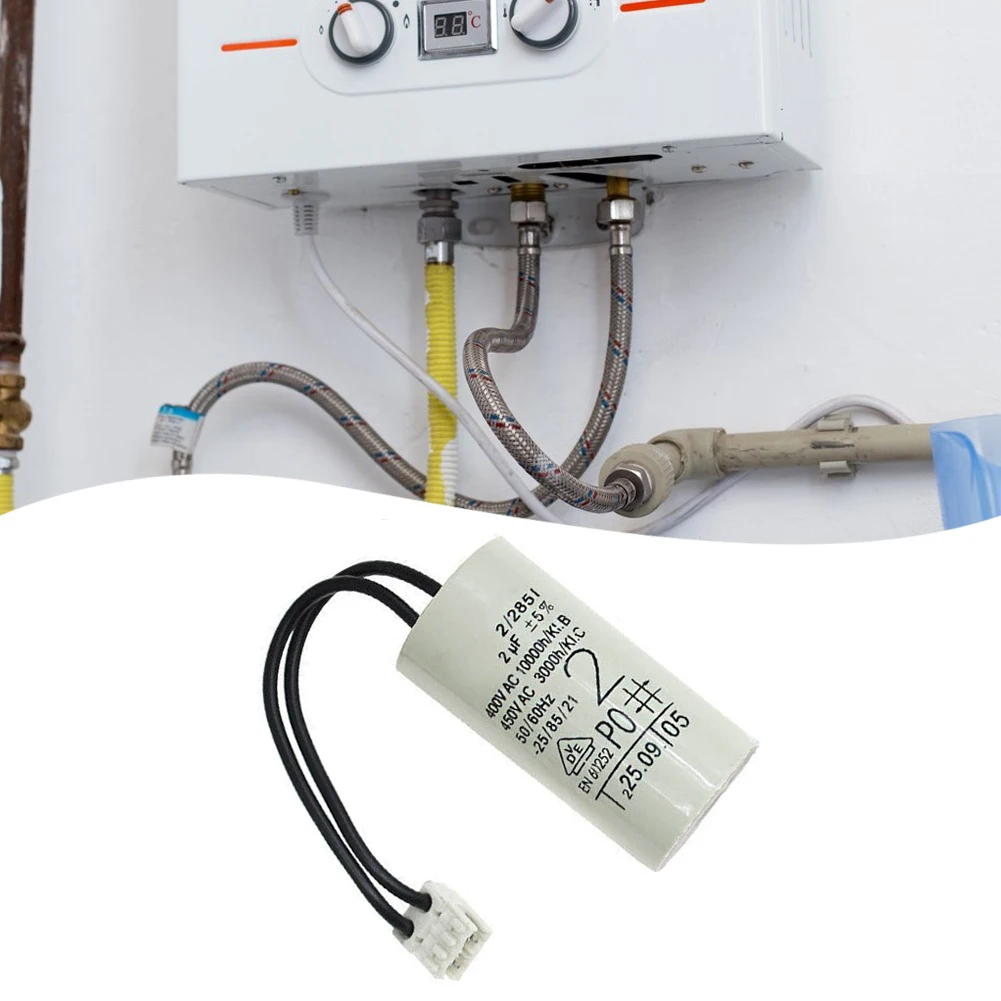 1pc 2uF Wall-mounted Boiler Water Pump Capacitor Water Pump Capacitor For Heating Water Pump Capacitor Heating Systems