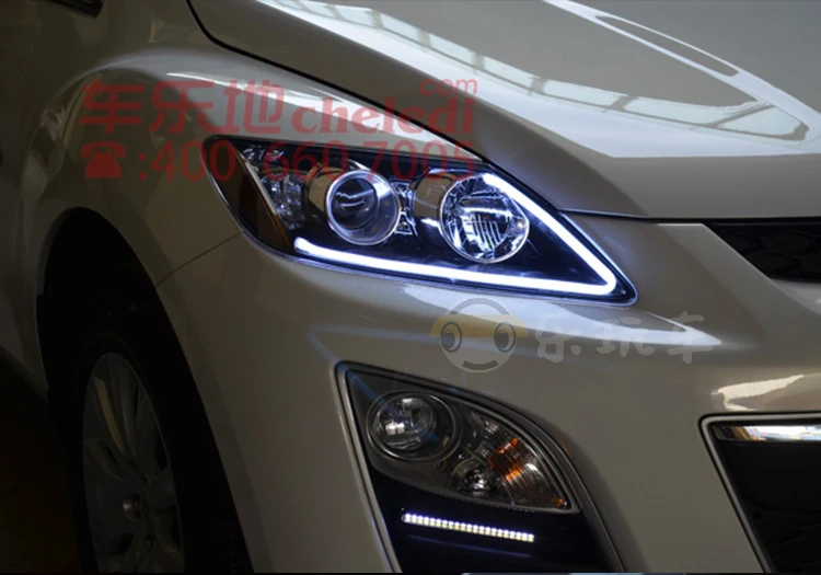 1set car bumper CX7 head lamp for mazda CX-7 head light 2008~2014y LED DRL  car accessories HID xenon for Mazda CX-7 fog light - AliExpress