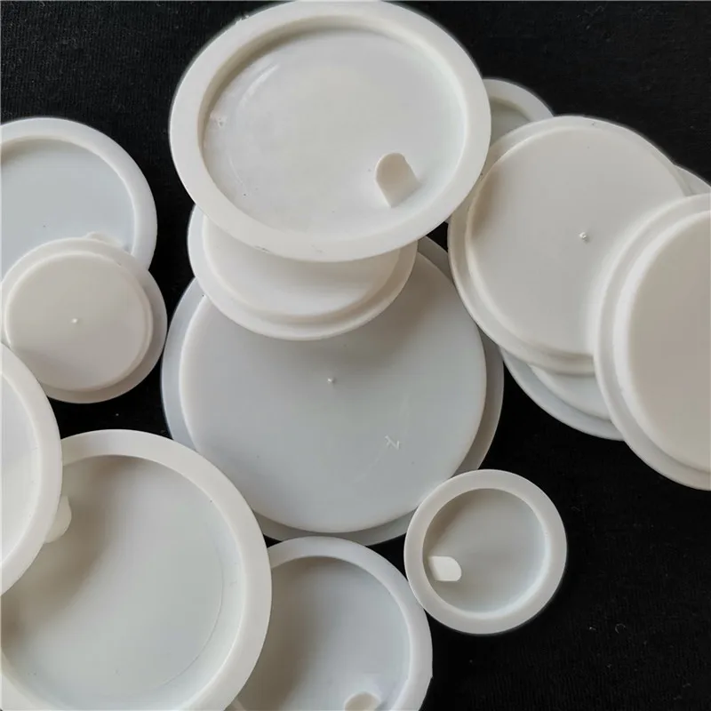 100pcs/Lot New Glass Cream Bottle Hand-Pull Gasket Cover Hand-held Cap Cosmetic Packaging Mouth Pad PEPP Bottle Cap Gasket White