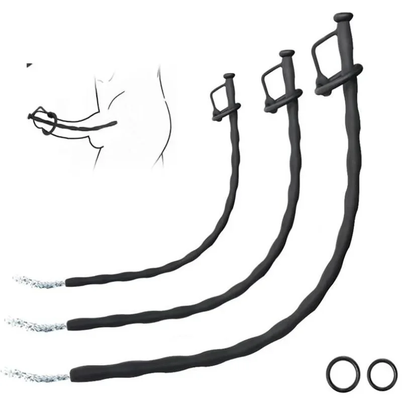 30/35cm Long Silicone Urethral Sound Catheter Penis Plug Urethra Stimulator Dilator Male Sex Toys urethral dilator silicone urethral dilator
