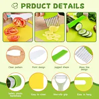 13 Pcs Montessori Kitchen Tools for Toddlers-Kids Cooking Sets Safe for Real Cooking Toddler Crinkle Cutter Kids Cutting Board 2