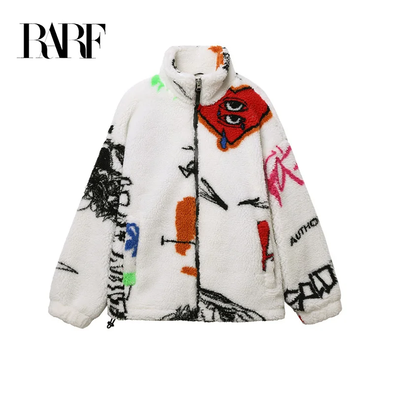 

2023 new color random couple graffiti printed grab velvet jacket 3548307 can be made couples