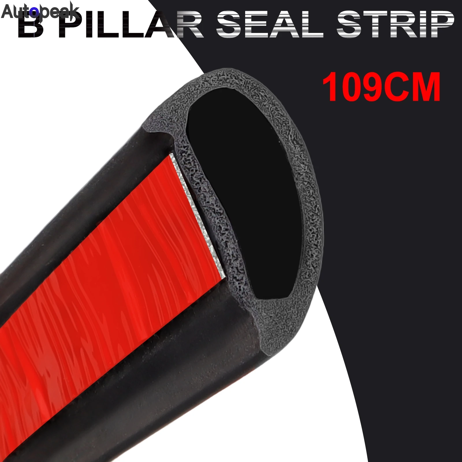 

Car Door Rubber Seal Strip Filler Car Door Weatherstrip B pillar Protection Sealant Strip Sealant Weather Seal Hollow Strip Wide