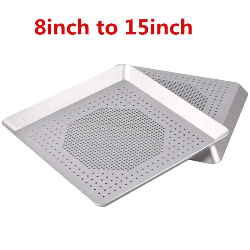 Pizza Bakeware Square Rectangle Pizza Baking Pan Nonstick Pizza hole tray Pan Steel Round Crispy Crust Oven Tray Perforated