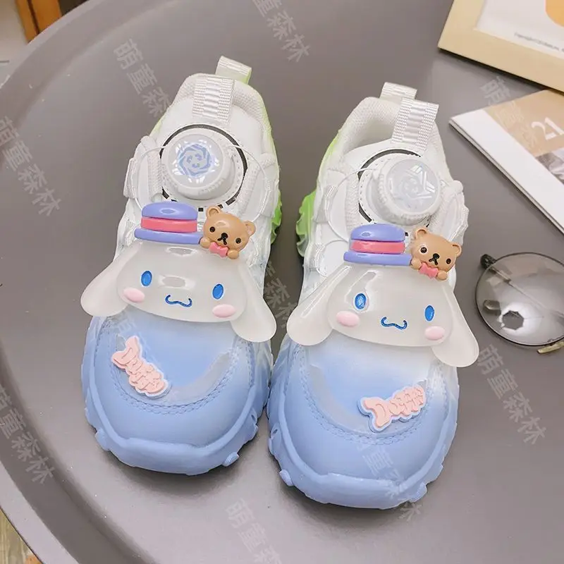 산리오 마이 멜로디 스니커즈 걸스, 귀여운 시나모롤 야간 조명 테니스 러닝화, 겨울 귀여운 애니메이션 캐주얼 신발, 인기