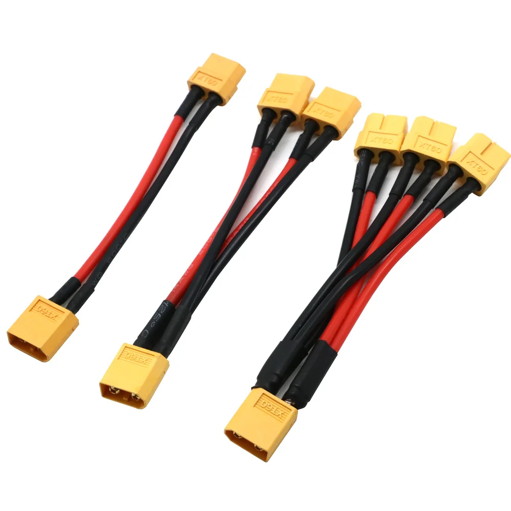 Xt60 1 bis 2 1 bis 3 paralleler Batteriest ecker Stecker/Buchse Kabel Dual Extension y Splitter Silikon draht 14awg für RC Batterie Esc – Detail 10