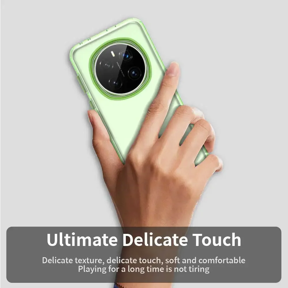 Luxury Shockproof Candy Silicone Phone Case with Translucent Back Cover