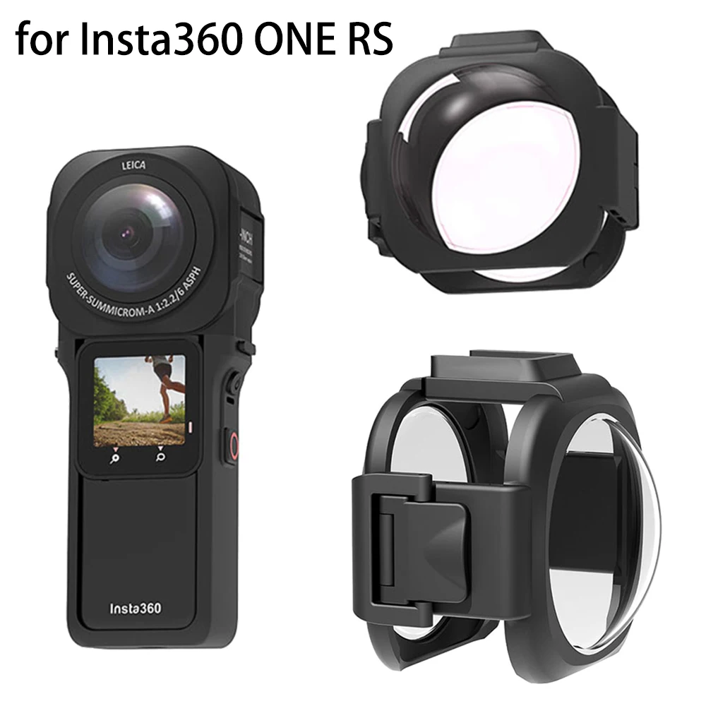 Acessórios da Câmera Capa de Lente Protetora Anti-risco Protetor de Proteção Case para Insta360 um rs Câmera Panorâmica de Polegada