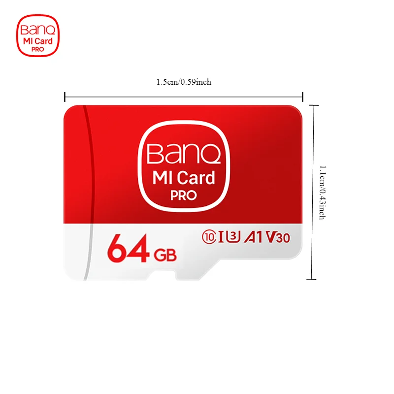 Banq 32GB 64GB 128GB 256GB TF 메모리 카드 A1 U3 V30 4K 감시 카메라 전용 카드 및 운전 레코더 메모리 카드 hig