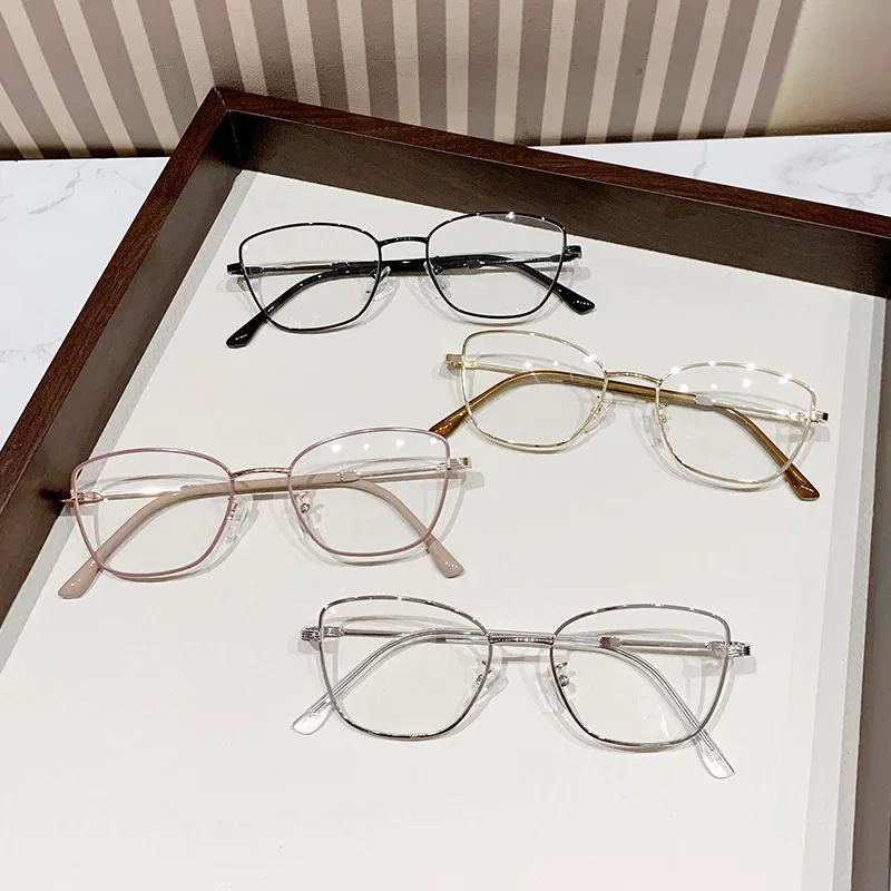 Cat Eye Finished Myopia Glasses for Men Women Fashion Unisex Near Sight Eyeglasses Ultralight Minus Diopter Eyewear 0-1.0-4.0 5