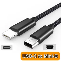 Universal USB Type - C to Mini USB Power and Data Adapter Cable - 0.25M (Black)