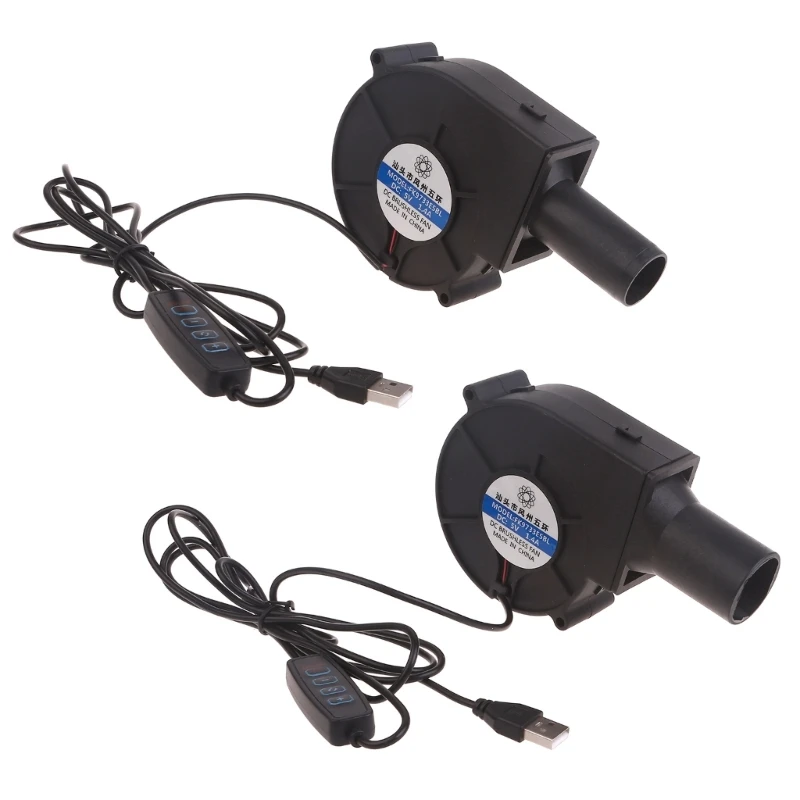 

Portable BBQ Fan Air Blower Adjustable Speed 5V USB Powered Barbecue Fan
