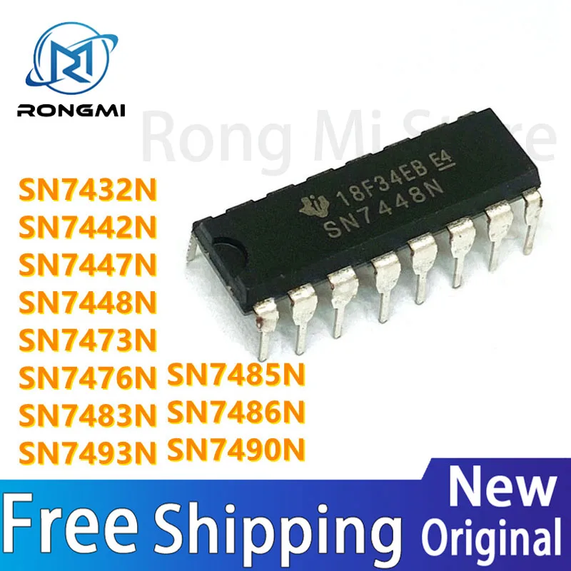 20Pcs SN7432N SN7442N SN7447N SN7448N SN7473N SN7476N SN7483N SN7485N SN7486N SN7490N SN7493N DIP-14 IC Chip In Stock Wholesale