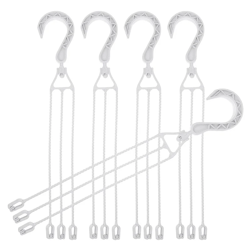 

5 шт., пластиковые фотообои для планшетов, вращающиеся на 360 ° Крючки для подвешивания корзины, держатель для растений, цветочный горшок (белый)