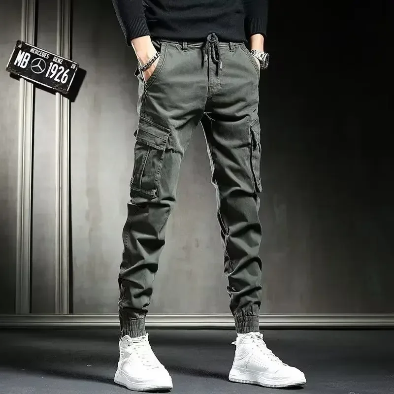 Man Tactical Military Cargo Pants Spring Men Techwear High Quality Outdoor Hip Hop Work Stacked Trend Slacks Harem Y2k Trousers