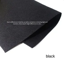 Colorful Nonwoven Fabric Felt Squares (2mm, 50x50cm) for DIY Crafts and Handmade Projects, 18 Vibrant Colors (50X50cm Black)