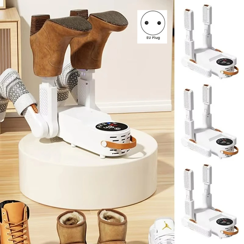 A40T Shoes Dryer Machine Retractable Boot & Gloves Dryer Intelligent Time Shoe Warmer Dry Rack For Work Boots EU Plug