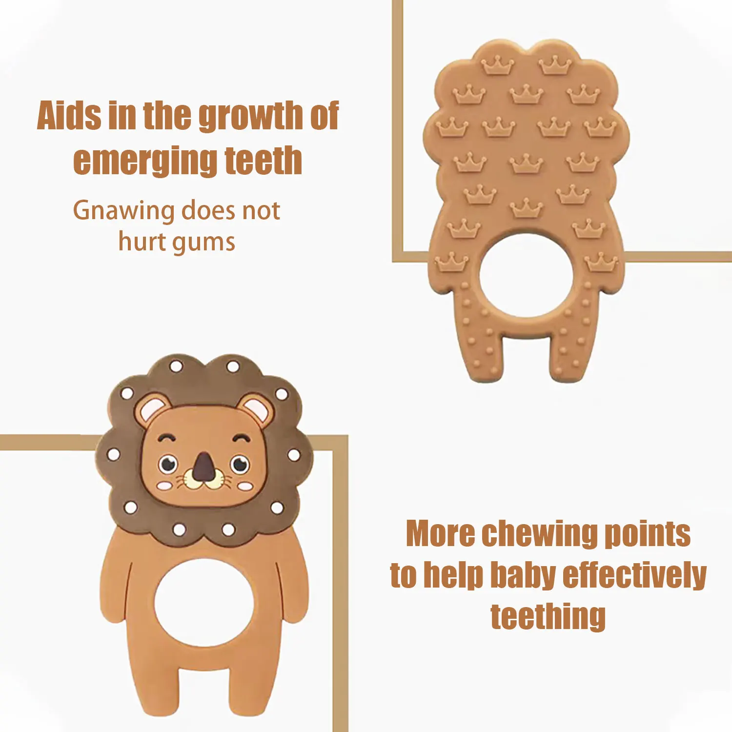 Newborn teething toys safe and easy to hold BPA-free silicone teether 360&deg; baby teether toys for babies 6 months and above teething toys silicone teething toys