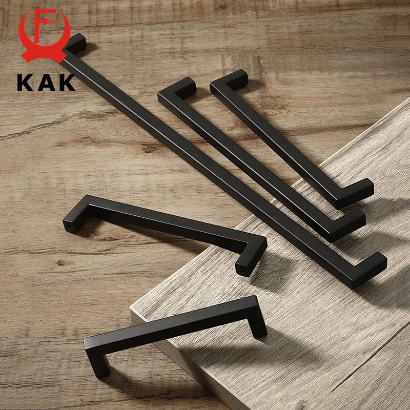 Furniture Knobs KAK Aluminum Alloy Black Furniture Handle Shoe Cabinet Knobs and Handles Kitchen Cupboard Door Pulls Furniture Door Hardware
