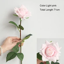 2Pcs Dia 12cm Large Rose Artificial Flowers Feel Latex Roses Flower Home Decoration Party Wedding Marriage Decor Bridal Bouquet
