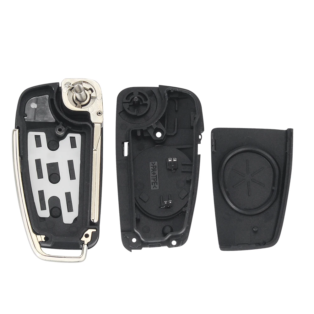 KEYYOU Folding Car Key Shell For Audi TT Q3 A8 A6 c5 c6 A4 b6 b7 A3 3 Buttons HU66 Uncut Blank Auto Case