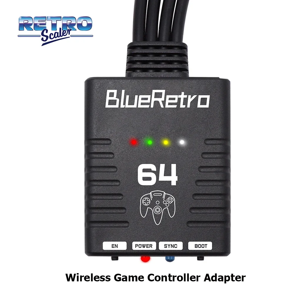 Retroscaler-blueretro Controlador de Jogo sem Fio Adaptador para Nintendo 64 Console N64 Suporte até Quatro - Image 3