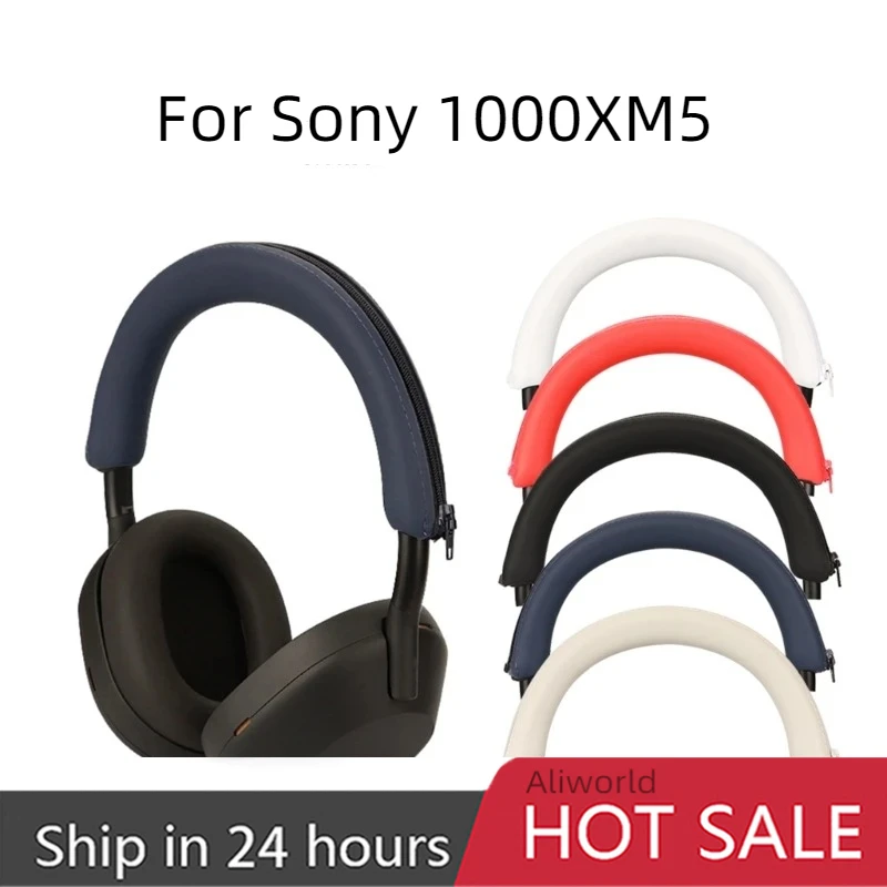 Universal Headphone Headband Head beam Silicone Cover for Sony WH-1000XM5 Headset Headband Protectors with Zipper Cover Case