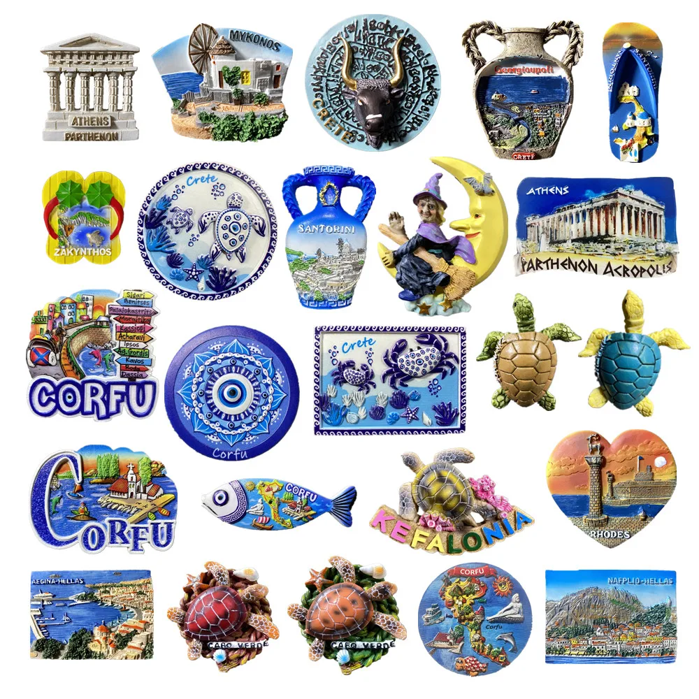 

Europe Greece 3D Fridge Magnets Refrigerator Stickers Tourist Souvenir Decoration Articles Handicraft Gifts