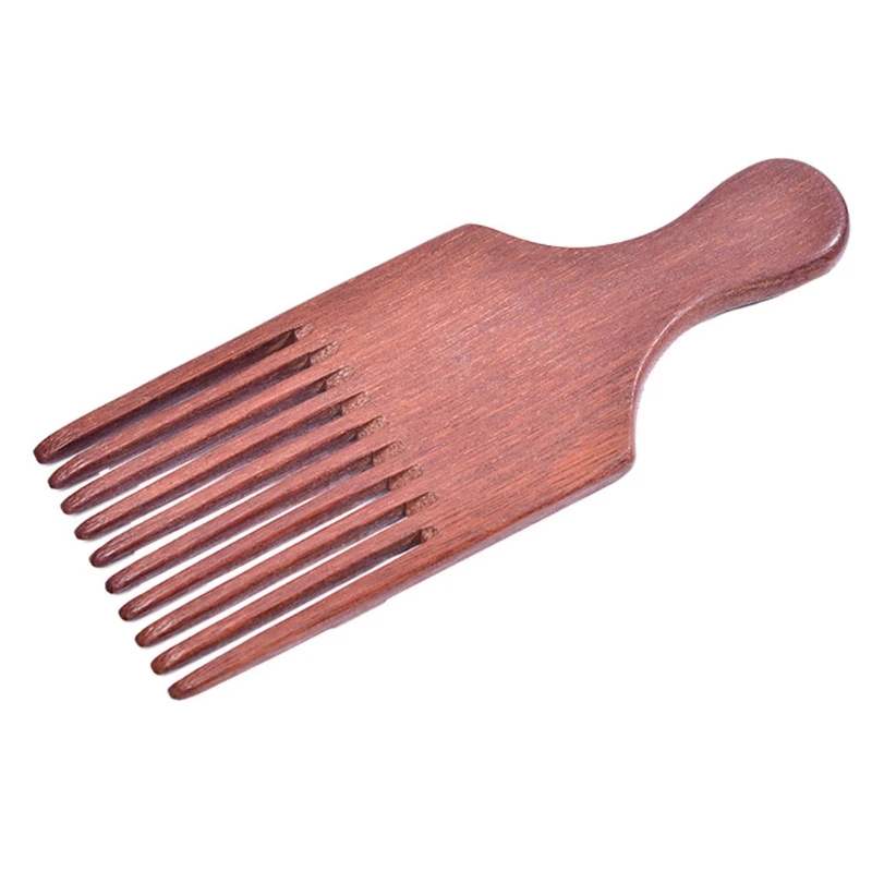 Hair Pick Comb Beard Pick Comb Wooden Hair Picks Long Tooth Detangling Comb Drop Shipping free shipping 50pcs lot sublimation blank metal plate for guitar pick musical instrument part diy