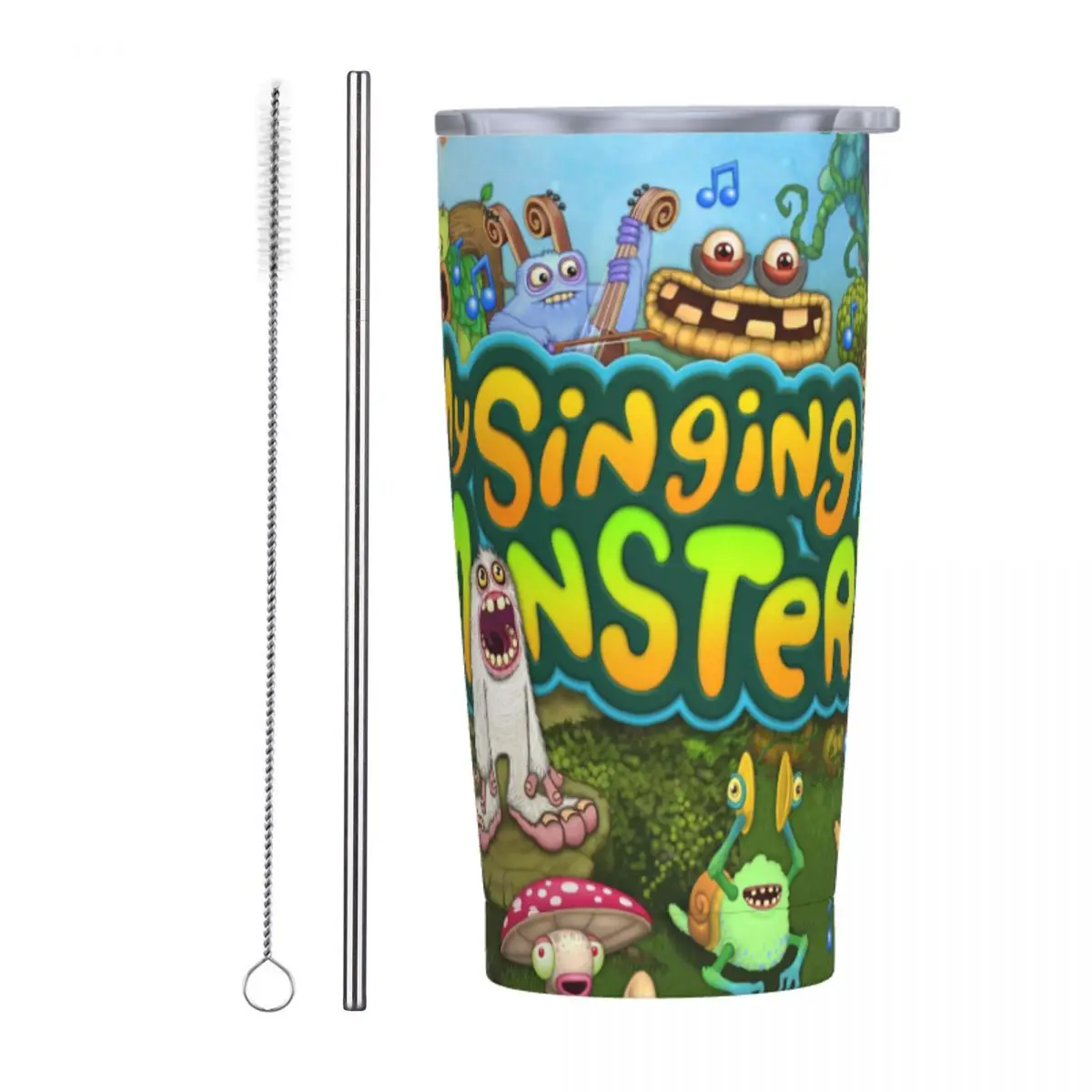 My Singing Monsters Tumbler Gioco Con Isolamento Sottovuoto Cartoon Thermal Cup Vacuum Flask School Mugs Bottiglia D'Acqua, 20Oz